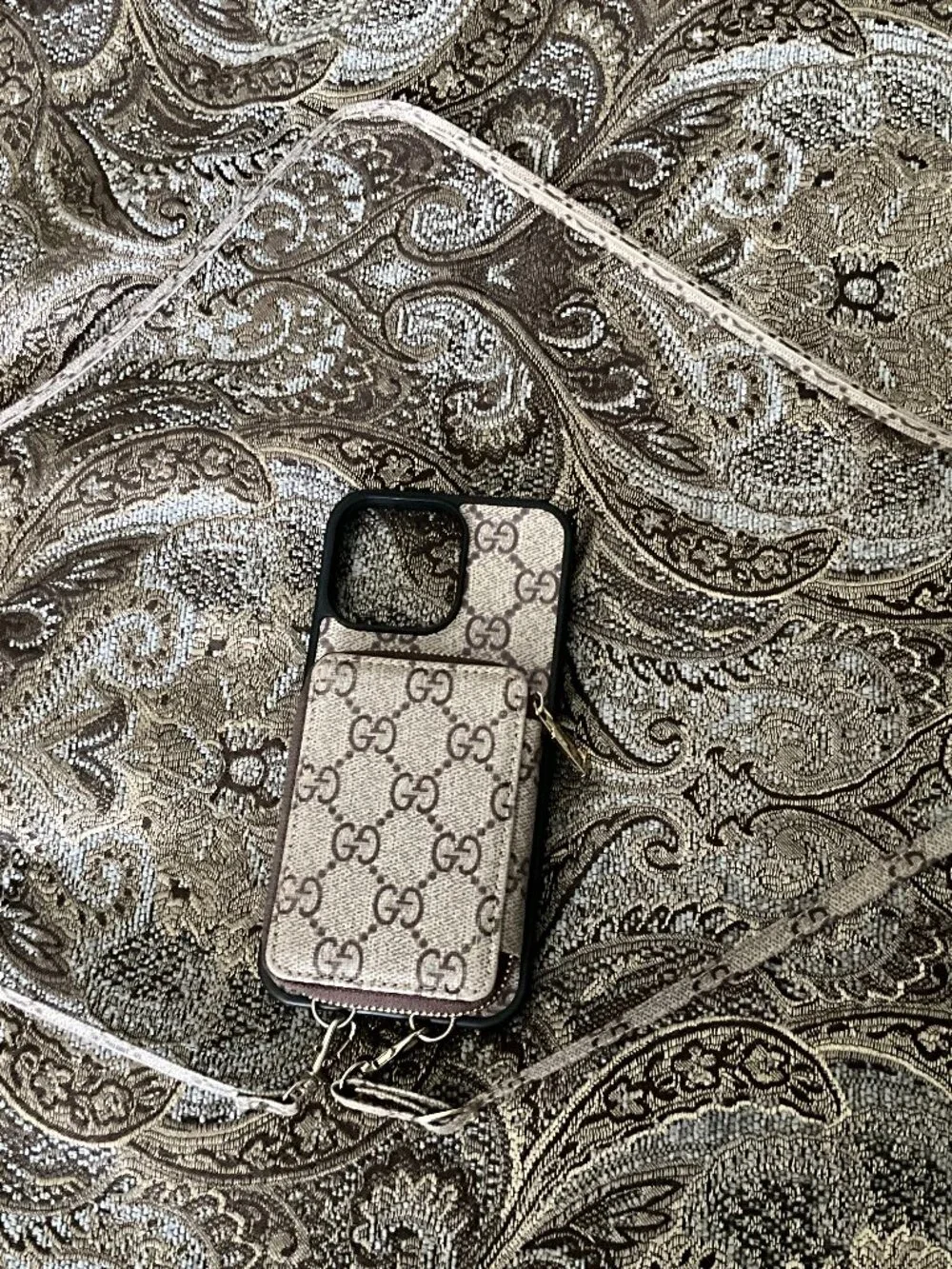 Designer-Inspired Crossbody Phone Case – iPhone 15 Pro Max